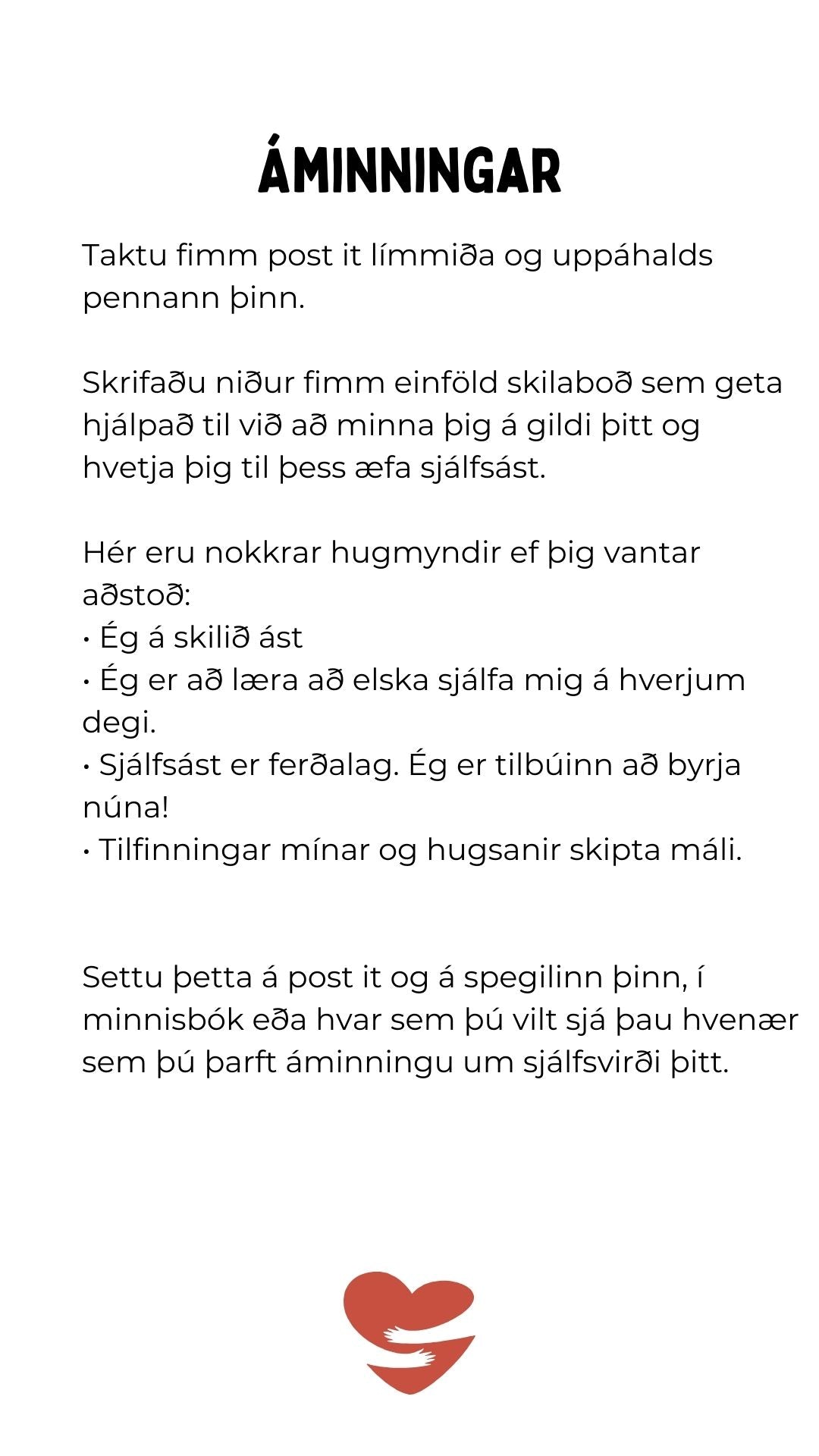 Betra sjálfstraust (einkatími, dáleiðsla og vinnubók)