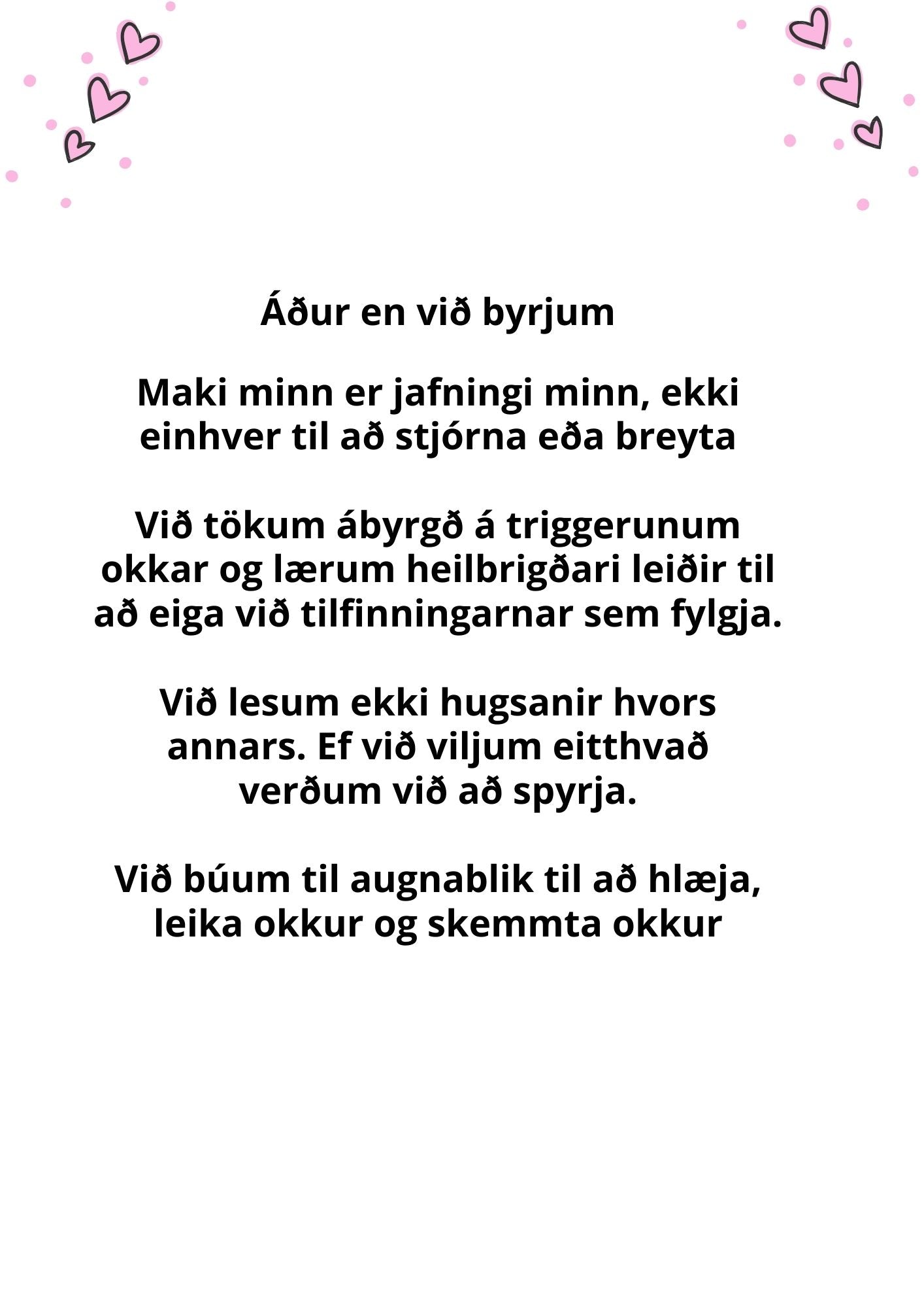 Betri sambönd (einkatími og vinnubækur)