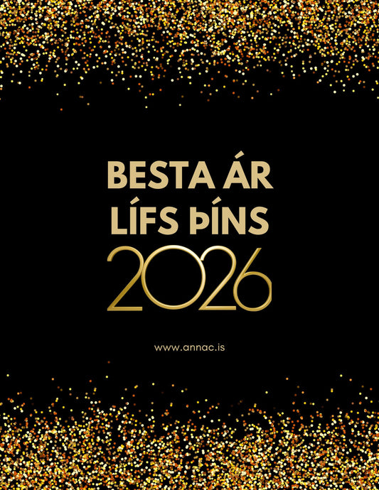 Besta ár lífs míns (vinnubók, dáleiðsla, vision board)