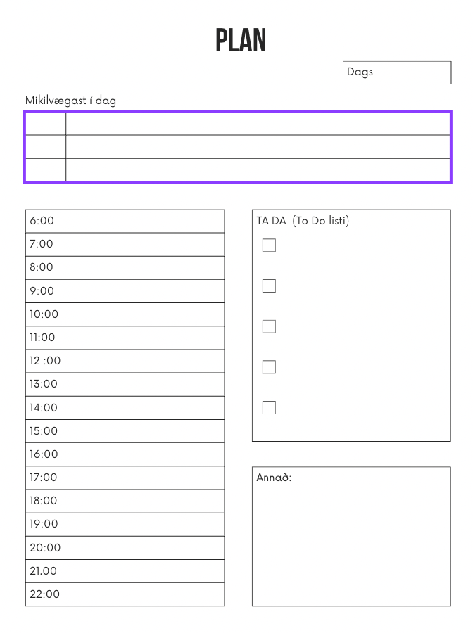Besta ár lífs míns (vinnubók, dáleiðsla, vision board)