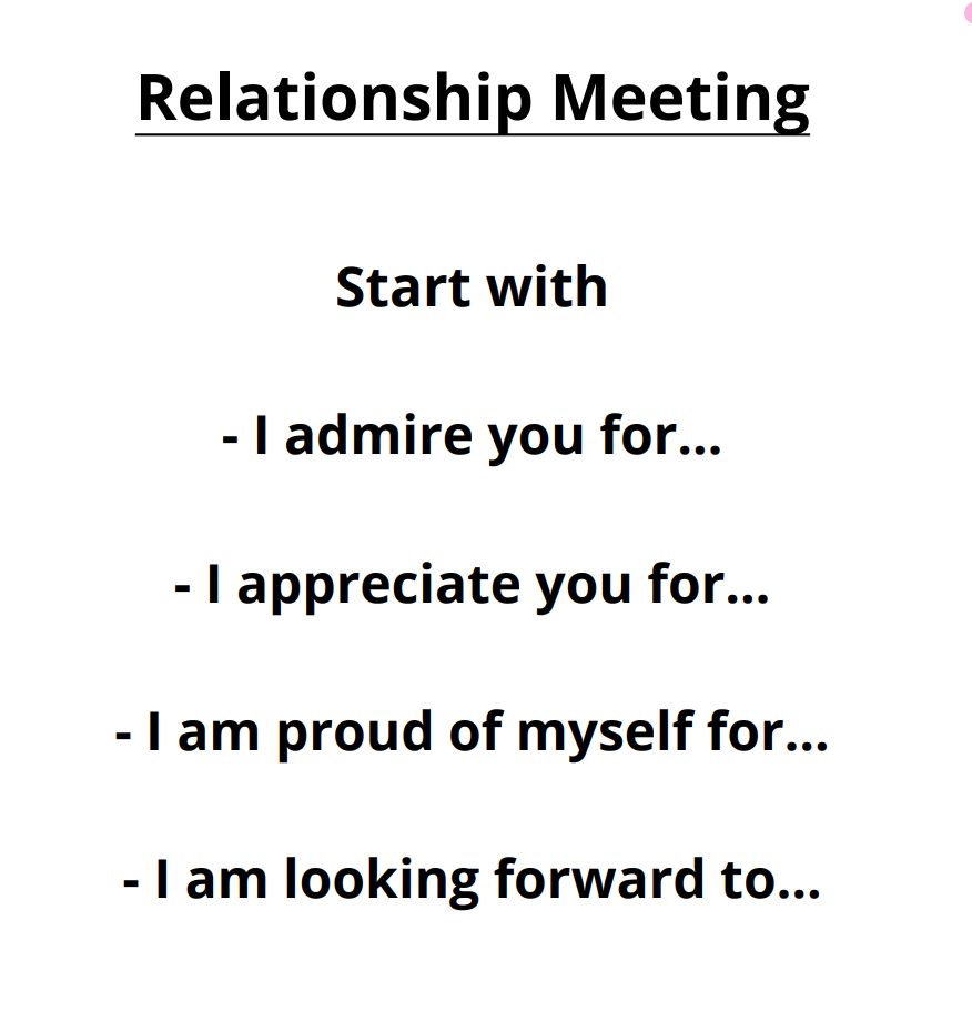 Relationship meeting